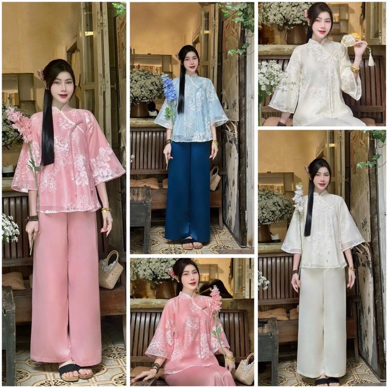 Đông Hoa-Pháp Phục Việt Ngọc Minh Châu/Bộ quần áo đi chùa Nữ