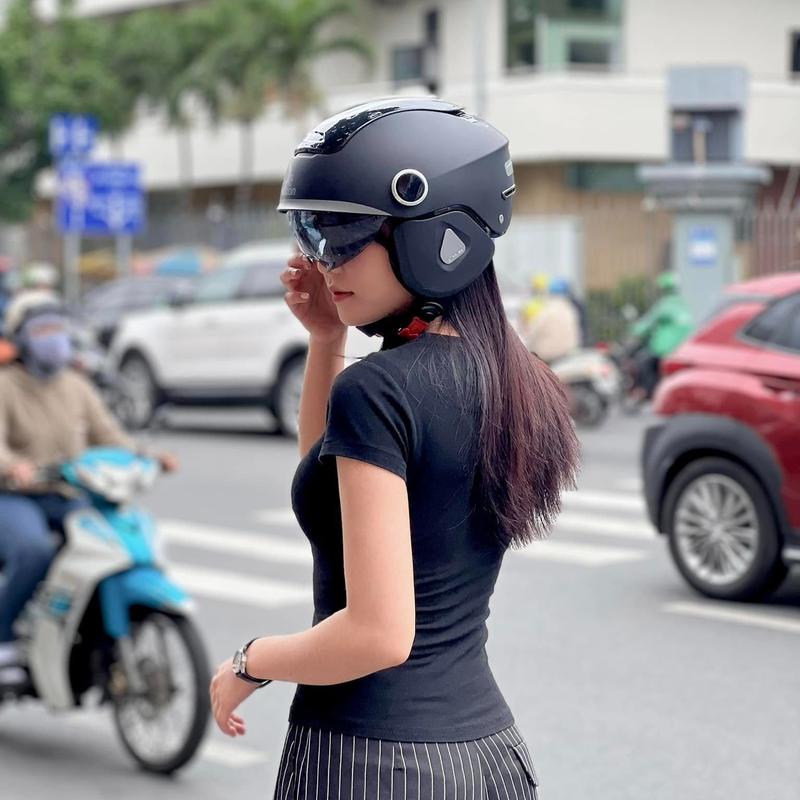  Nón Bảo Hiểm 2 Kính Falcon F14   Bee  Tích ốp Tai Tháo Rời Tiện Lợi - Mũ Bảo Hiểm Falcon F14 Chính Hãng 