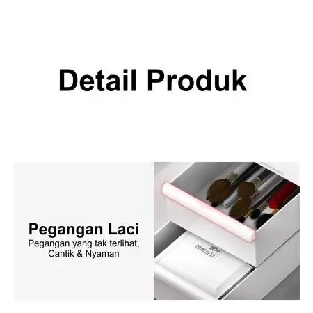 Rak Kosmetik 2 Laci Mini Free Sticker / Tempat Makeup 2 Laci Mini 4