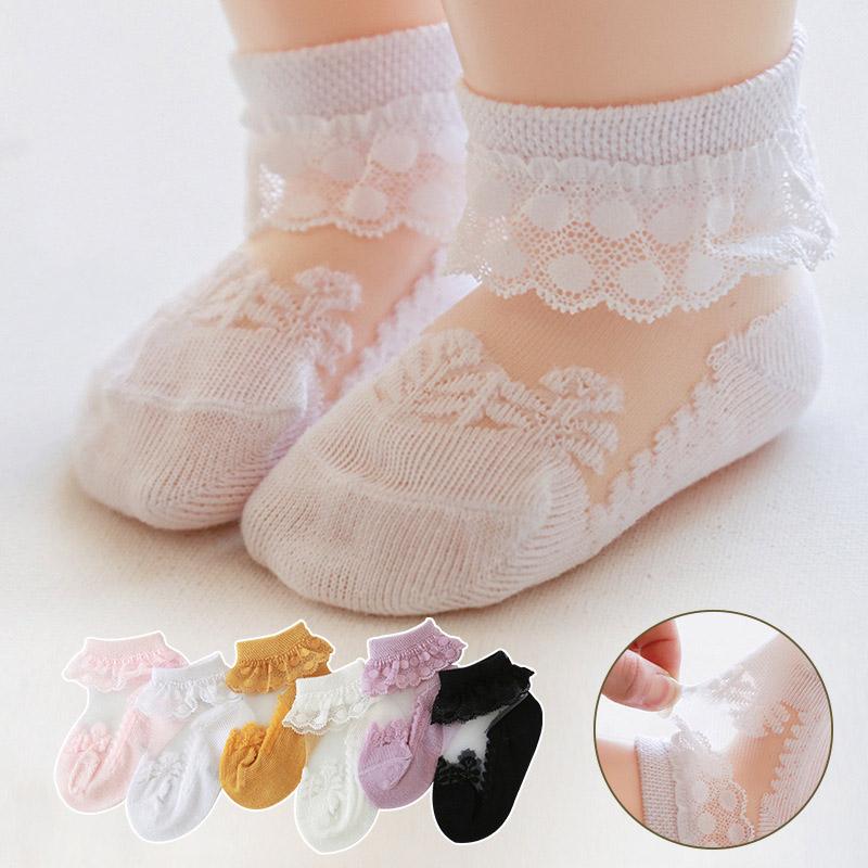 Tất Lưới Cho Em Bé Mùa Hè, Thiết Kế Hoa Ren Dễ Thương, Tất Ngắn Cho Bé Gái Trẻ Sơ Sinh Và Trẻ Mới Biết Đi, Tất Mỏng Thoáng Khí