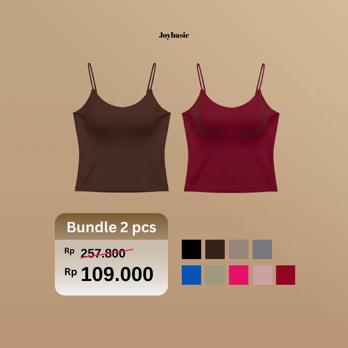 PAKET 2【Dark Coffee+Maroon】