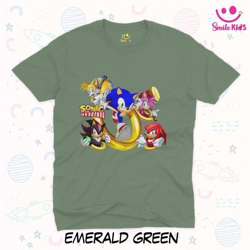 KAOS BAJU ANAK MOTIF SONIC THE HEDGEHOG AND FRIENDS Fashion Usia 1-10 Tahun Combed Cotton Perempuan 3
