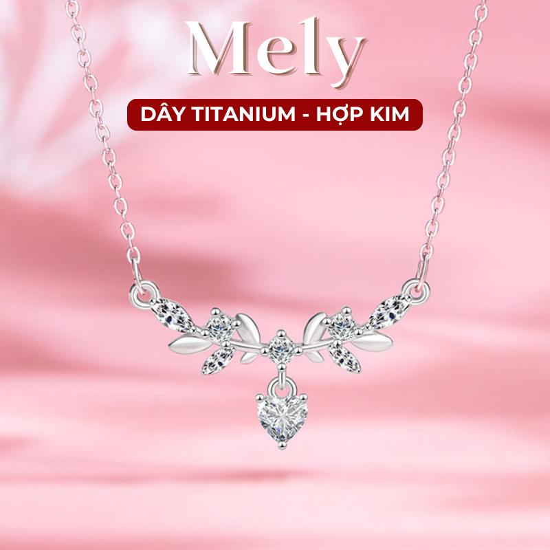 Dây chuyền nữ mặt đính đá thời trang phụ kiện trang sức Mely TT190