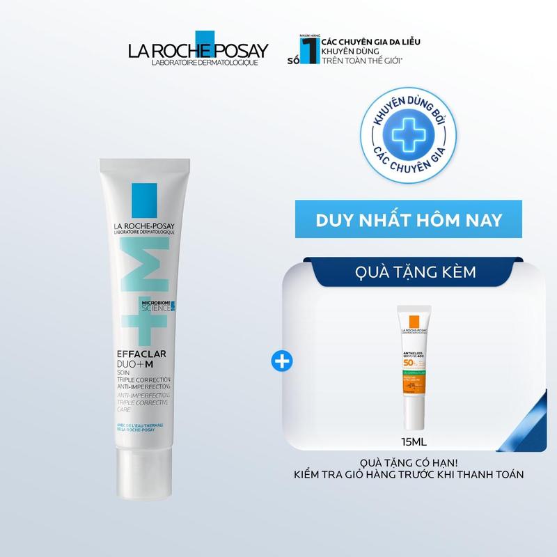  Kem dưỡng giảm mụn nhanh 8 giờ La Roche-Posay Effaclar Duo+ M 40ml 