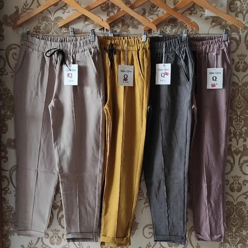 Celana panjang wanita import polos model baggypants