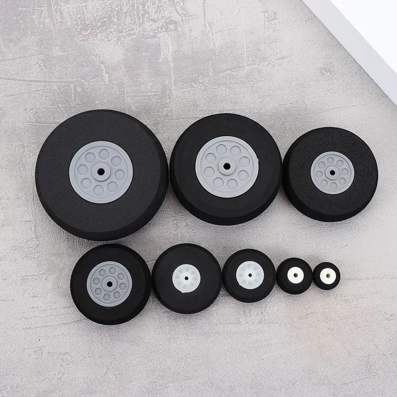 Bánh xe đuôi phụ kiện, màu đen, Thích hợp cho máy bay RC, có kích thước 1 "-3" inch, Phụ tùng đồ chơi máy bay thay thế, Trung tâm bánh xe 1