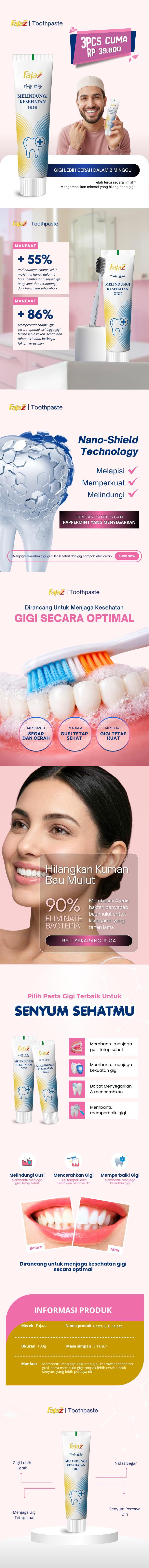 [PILIHAN RICIS] Bebas Sensitif odol/ Bebas Karang Gigi / Pasta Gigi Probiotik / Karang Gigi / Gusi Sensitif /  Advanced Whitening Tooth Paste 100 gr