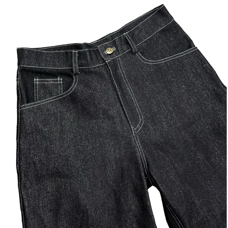 Celana Denim Jorts Denim Y2K Basic Hitam 13Oz Jeans 1