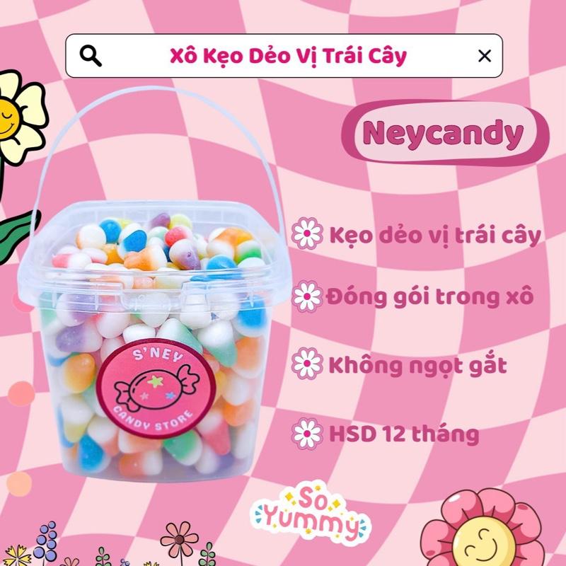 [ MỚI ] Kẹo Dẻo Hương Trái Cây Hình Viên Kim Cương Màu Sắc, Ăn Vặt Thơm Ngon, Đóng Gói Trong Xô - SNeyCandy