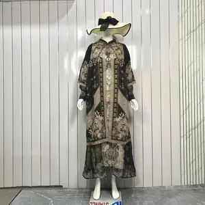 Gamis pesona OMG by Geri busye plus outer warna hitam motif Ld 110 Pb 136