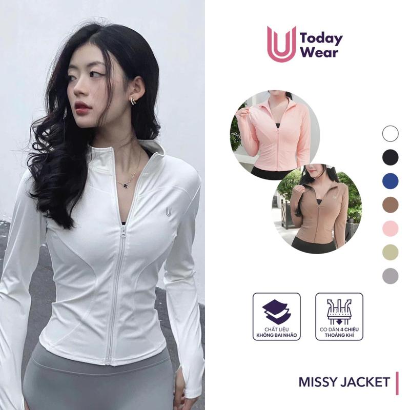 Missy Jacket - Áo khoác thể thao tay dài Today U Wear tôn dáng ôm body, hỗ trợ tập gym yoga Pickleball Sport Top