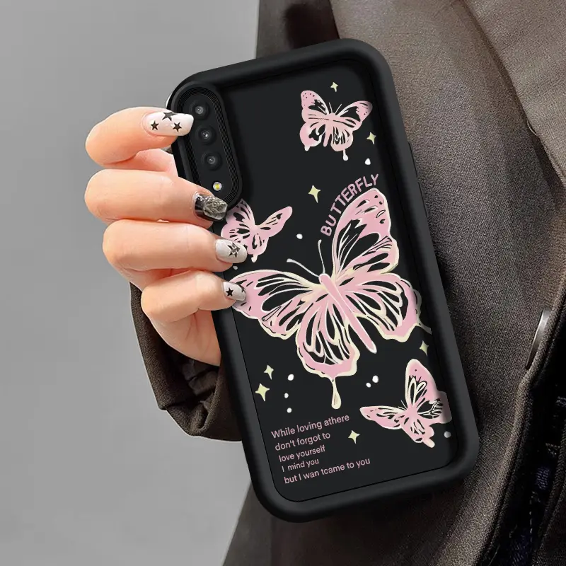 casing hp softcase butterfly simple for SAMSUNG A750/A7 2018/A750F