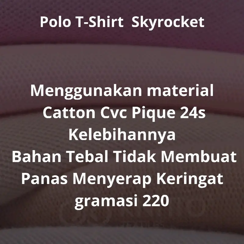 POLO T-SHIRT SKYROCKET.OFFICIAL STEEL BLUE TUA Distro 3