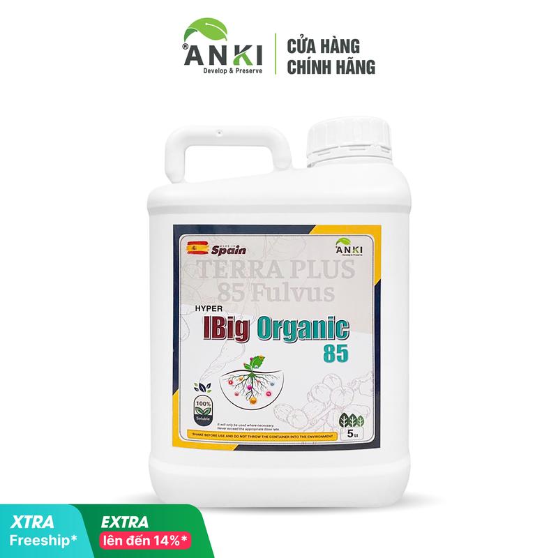 Can phân bón hữu cơ cao “IBig Organic 85%” 5 lít nhập Châu Âu - Thay thế phân bón hoá học và phân hữu cơ tự ủ phân gà bò heo,... - Phân tử nhỏ hập thụ nhanh vào cây