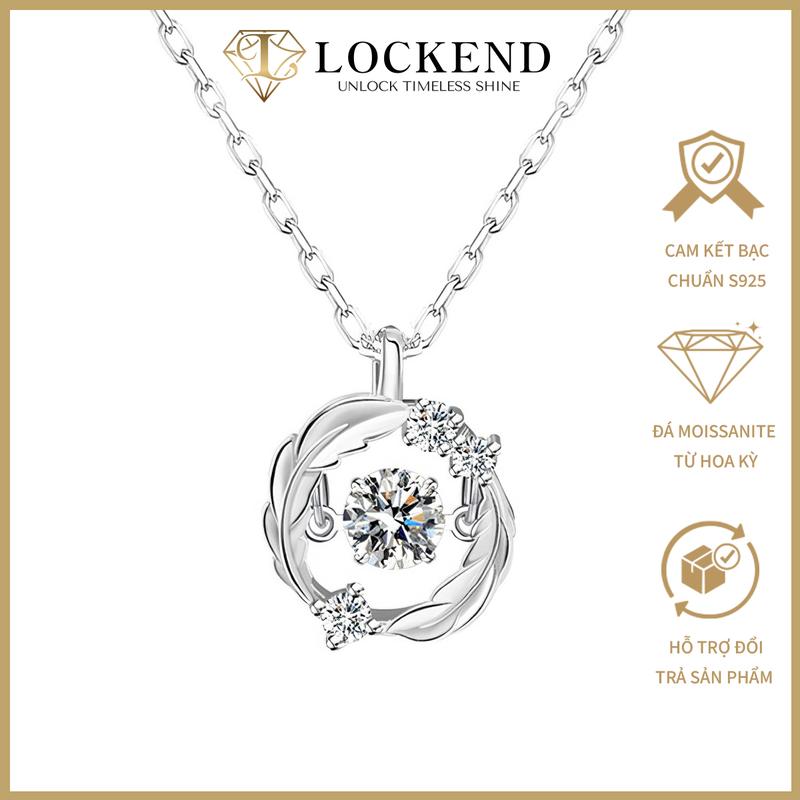 [Lockend] Dây chuyền lông vũ bạc 925 đính đá Moissanite 0.5 carat màu D có chứng chỉ GRA sang trọng quà tặng ý nghĩa cho phái nữ YNXB-1