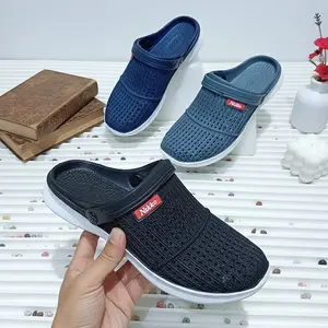 Sepatu Sandal Karet Baim Nikko SL 8151 Size 39-43 Selop Bakpao Hitam Tahan Air Nyaman Pria