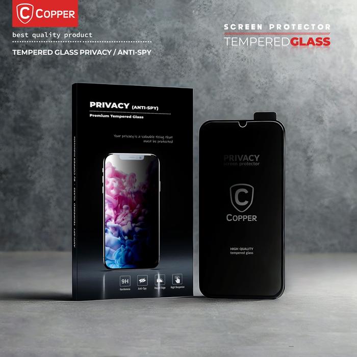 Gambar COPPER Compatible For Samsung A06 - Tempered Glass PRIVACY | Anti Gores Anti Spy Full Glue dari Copper Surabaya Kota Surabaya Tokopedia