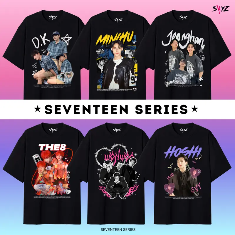 [ READY ] Kaos Seventeen Series - Mingyu Scoups Dino Joshua Wonwoo Hoshi The8 Vernon Seungkwan Jeonghan DK - kaos baju konser - korean style by sayz 0