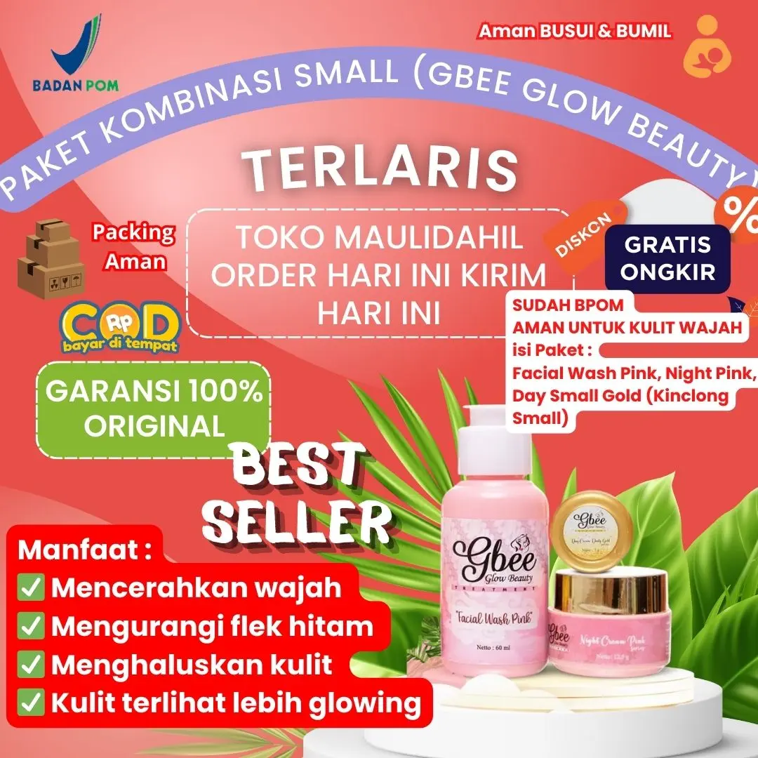 PROMO Paket Skincare Gbee Glow Beauty small kinclong Termurah (mempercepat glowing pada kulit wajah)
