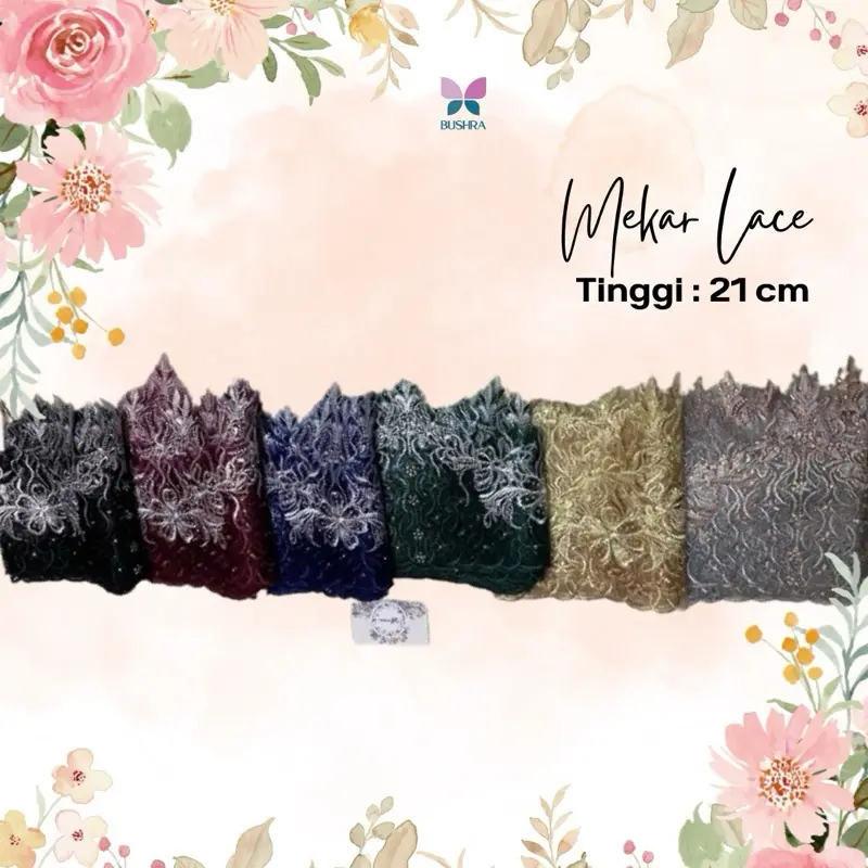 BORDERLACE BATU BERSULAM READY STOK MEKAR SERIES NEW COLLECTION 2025