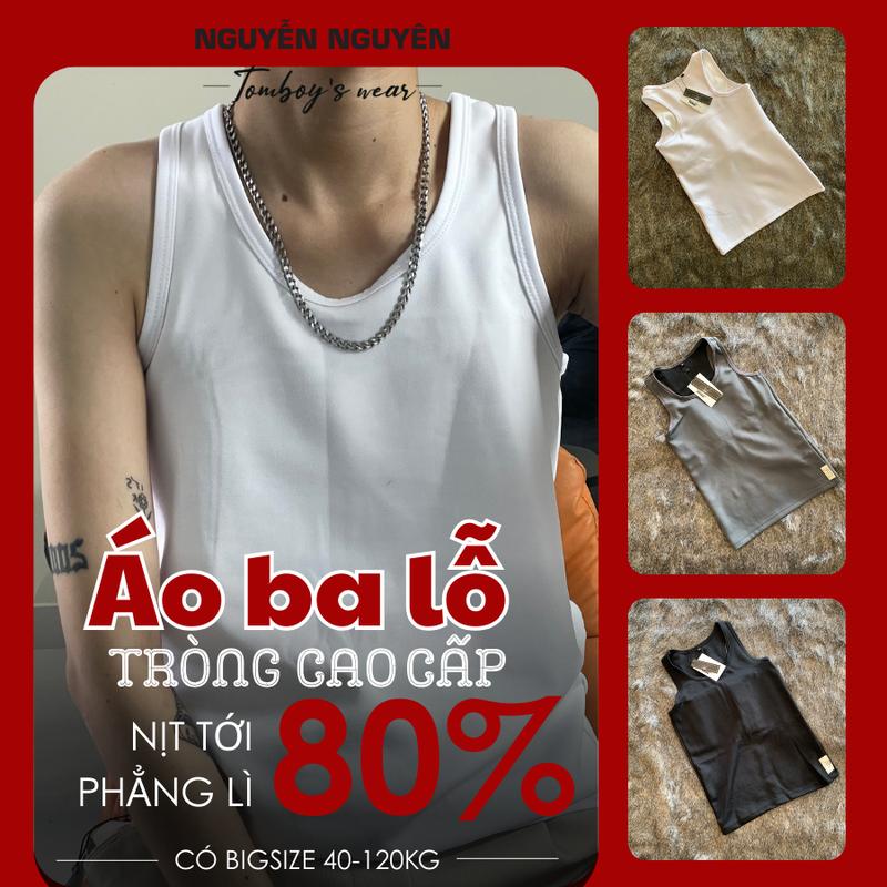 Áo Nịt Ngực Ba Lỗ Tròng Dài Nguỵ Trang - Áo Ba Lỗ Nịt Ngực Tomboy Dáng Dài Thun Trơn Cotton Trắng Đen Nam Tròng Cổ Thể Thao Gym Bigsize Form Suông Nguyễn Nguyên