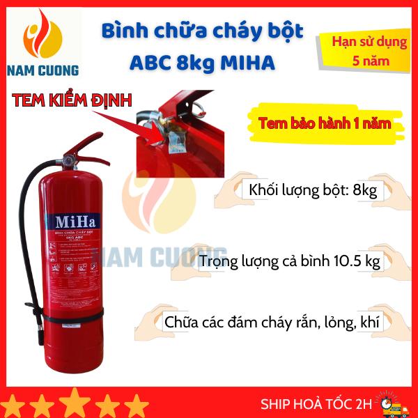 Bình chữa cháy bột ABC 8kg bình cứu hoả bột ABC 8kg trang bị trong gia đình nhà xưởng kho bãi 