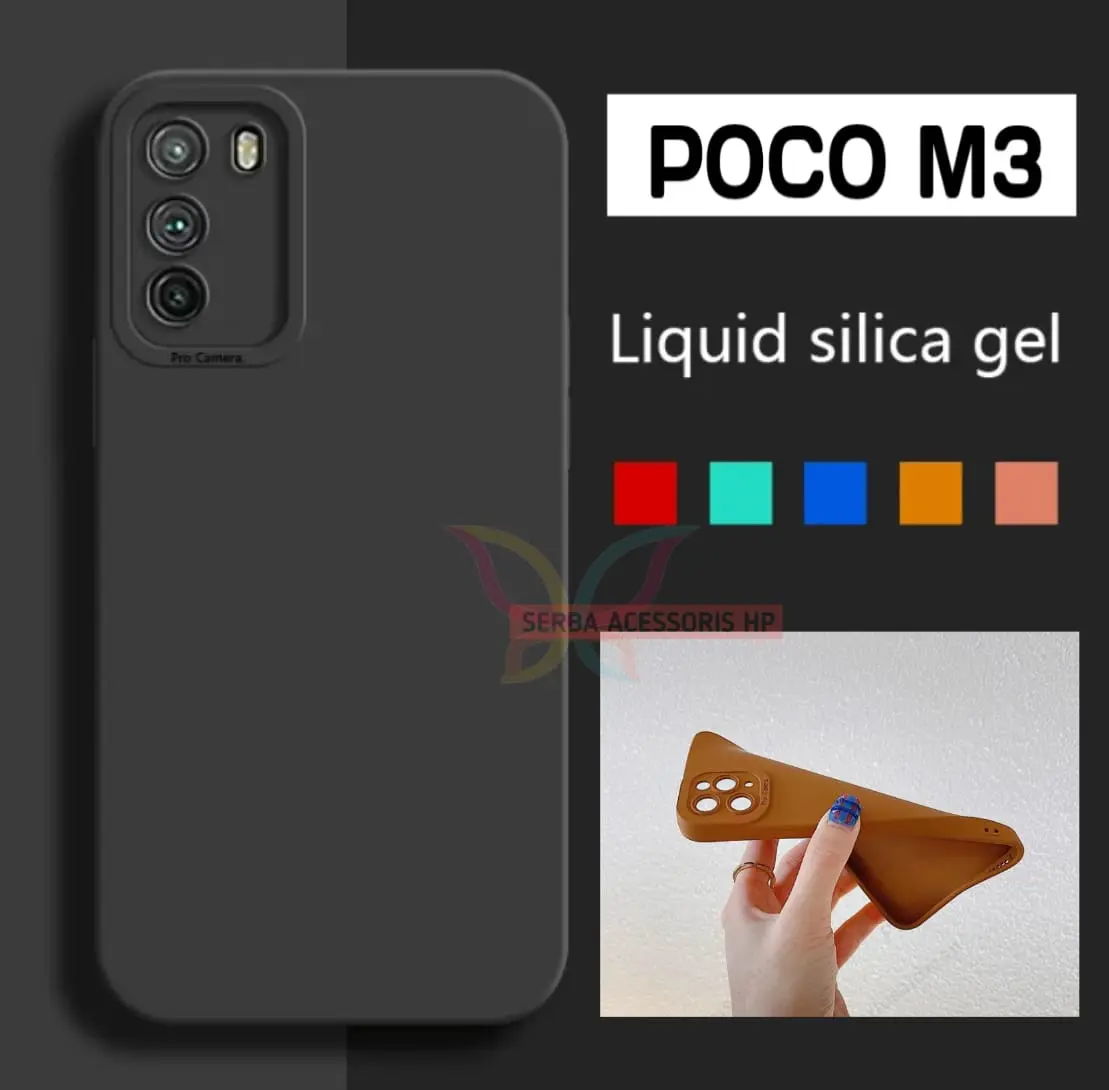 Case Macaron Pro Untuk Tipe POCO M3 Softcase Polos Pelindung Camera