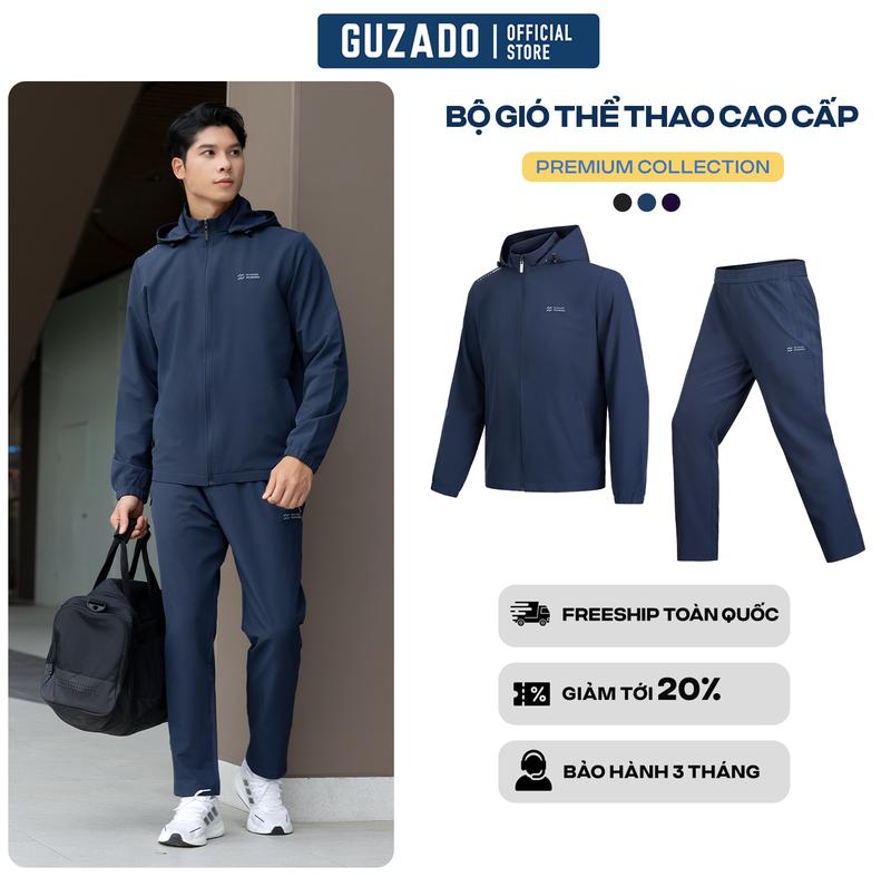 TẶNG SỊP Bộ Đồ Quần Áo Nam GUZADO Set Đồ Cao Cấp Vải Gió Cản Nước Kháng Gió Giữ Nhiệt Thời Trang Thanh Lịch Menswear GBG01