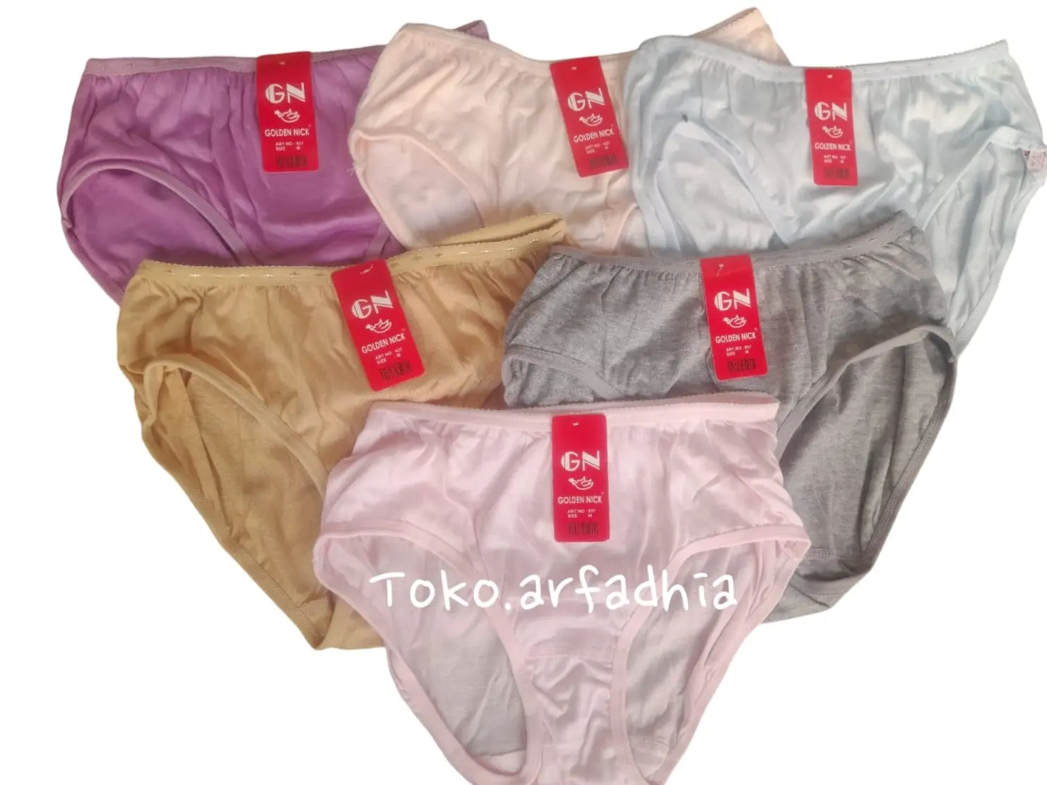 3PCS Celana Dalam Wanita Goldenick Warna Muda 937