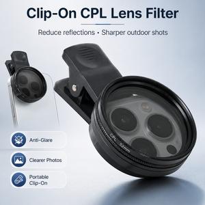 Bộ lọc CPL Polarizer và ND cho điện thoại máy tính bảng lens kẹp HD giảm chói tăng màu dùng cho iPhone Android livestream chụp ảnh vlog du lịch phụ kiện sáng tạo mini dễ mang theo