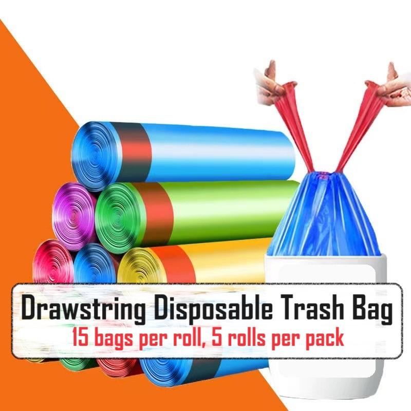(BEST PRICED) Drawstring Disposable Trash Bag (45cmX50cm, 75 - TikTok ...