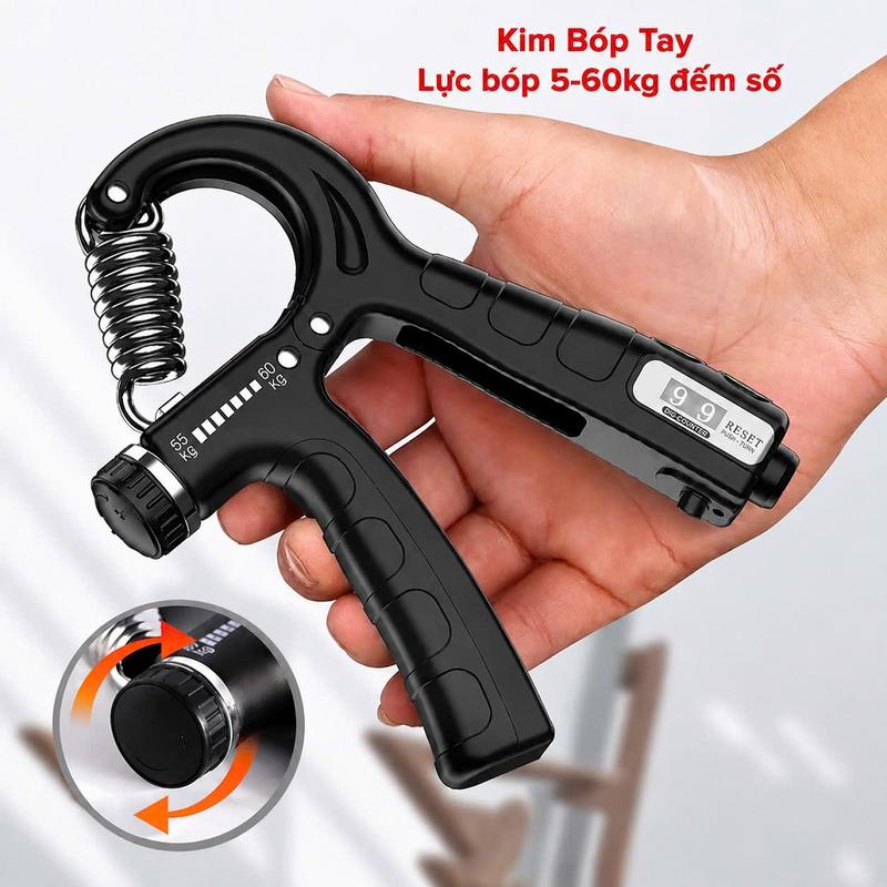 Kìm Bóp Tay Có Đếm Số, Kìm Tập Cơ Tay, Kìm Bóp Cơ Tay Thể Thao Chữ A Chỉnh Lực 5-60Kg Có Đếm Số Tự Động Tập Tay Tập Gym Tập Thể Dục