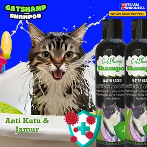 Shampoo Catshamp 250ml Anti Kutu Kucing  No Flea Ampuh FEFARM