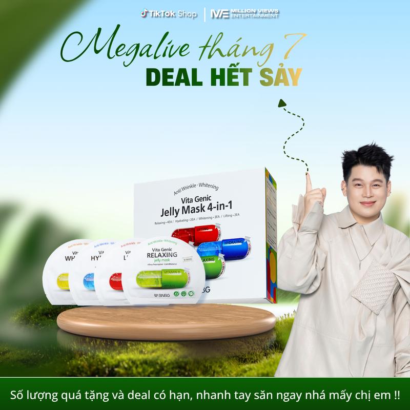 Combo 10 Mặt Nạ BNBG Mix Hỗ Trợ Phục Hồi Da BNBG Vita Genic Jelly Mask 30ml