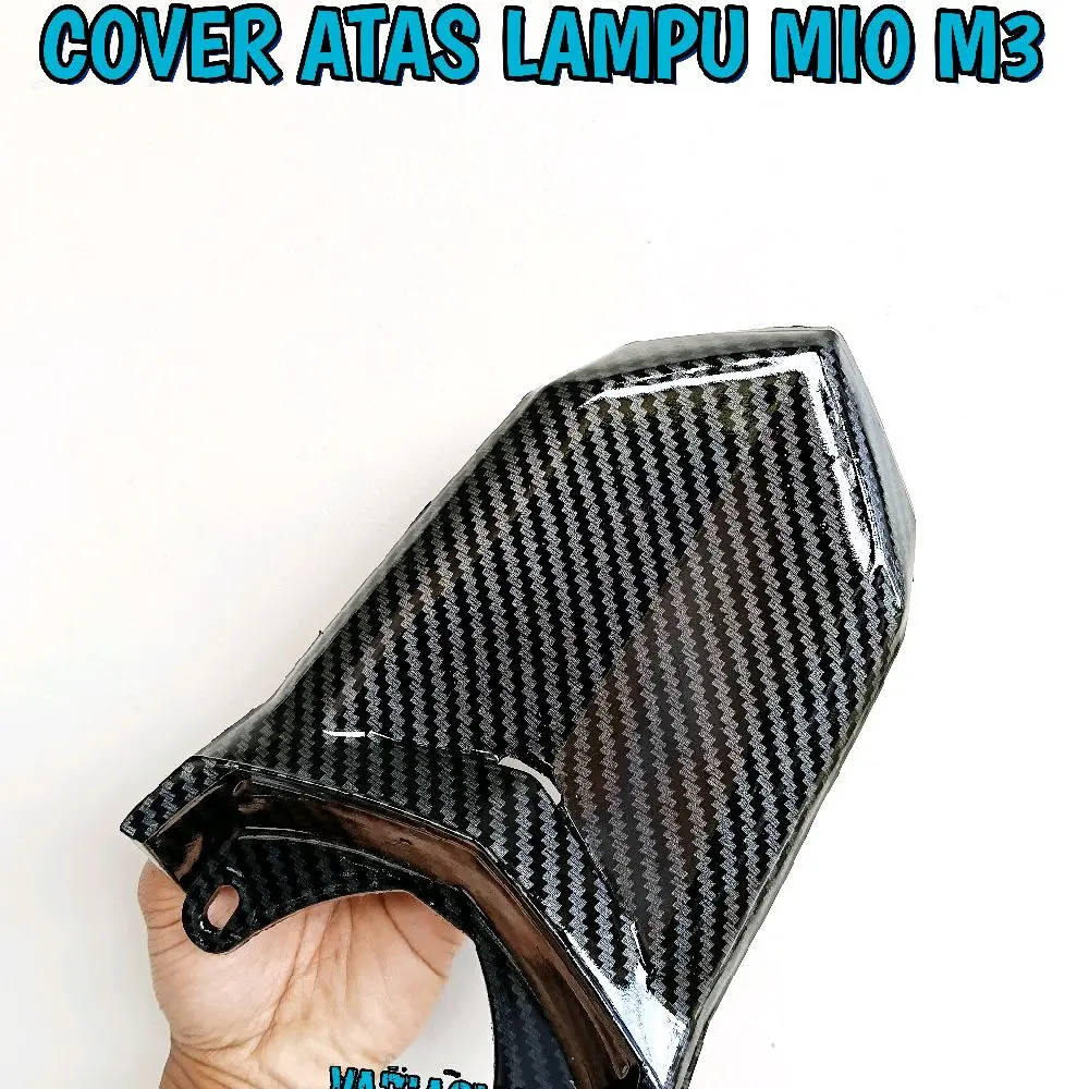 SAMBUNGAN TUTUP BELAKANG LAMPU MIO M3 CARBON WTP, COVER ATAS TUTUP BELAKANG LAMPU STOP MIO M3 CARBON
