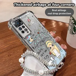 Casing hp Untuk Redmi Note 12 Pro 4G kasus telepon Airbag antidrop Mewah terjangkau dengan lanyard kreativitas lucu allinclusive kepribadian elektroplating silikon lembut tpu Airbag antidrop KHDDFS201