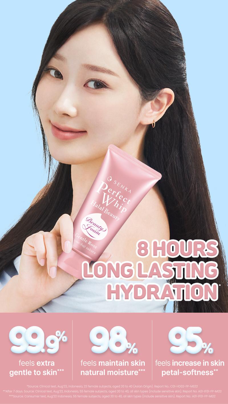 Product Introduction of SENKA Perfect Whip Gentle Rose Facial Foam 100gr - Mengandung Hyaluronic Acid Membersihkan Wajah 0