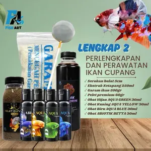 Fish Art • Paket Lengkap Perawatan dan Pengobatan Ikan Cupang | Paket Perawatan Ikan Cupang