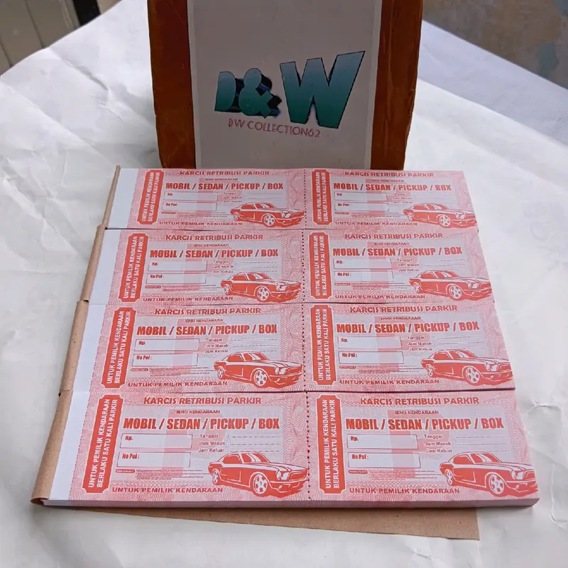 Karcis Parkir Tanpa Nominal  for Motorcycles Cars Pick up and Trucks Kertas 4