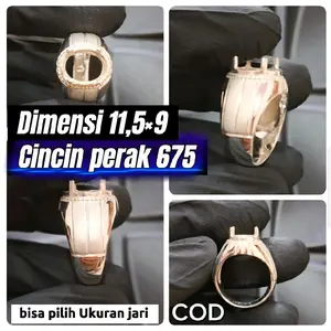 Cincin perak 675 model ring akik simple minimalis elegan