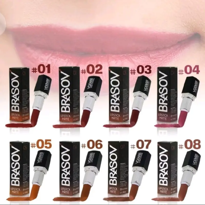 Lipstik Brasov Brasov Lipstick Matte Kosmetik Bibir 0