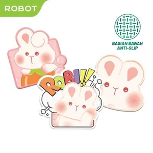 ROBOT Mousepad RP07 Bentuk Kelinci Lucu Material PU Anti-Slip Original - Garansi 1 Tahun [BISA COD]