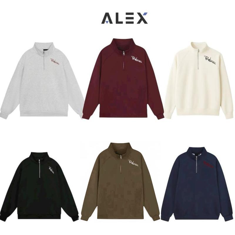 DEAL ĐỘC QUYỀN Áo Sweater HAFT ZIP Cổ Lọ Có Khóa NỈ 2 Da TẾT COLLECTION 2026 Cotton Unisex Thêu Chữ Nam Nữ Không Xù Lông ALEXMAN link đẩy