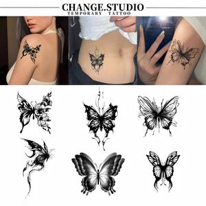 Hình Xăm Tạm Thời, Thiết Kế Hình Bướm, Không Thấm Nước Và Chống Trơn Trượt, Miếng Dán Hình Xăm, Kéo Dài Trong 15 Ngày