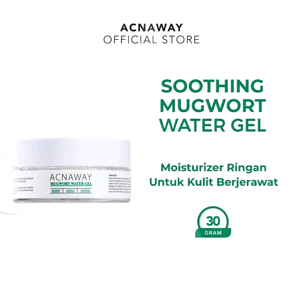 [Ready] Acnaway Mugword Water Gel Moisturizer with Mugword + Centella + Pantenol Only For Acne Skin 30ml Berjerawat