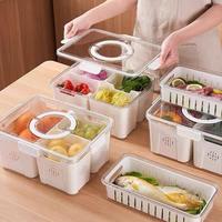 Gambar Food kontainer wadah penyimpanan makanan serbaguna dengan kotak saringan untuk buah sayur - CJ18-Putih【1set1pcs】 dari TOM Mall Kab. Tangerang 3 Tokopedia