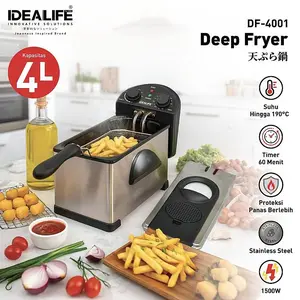 IDEALIFE IL-200DF Deep Fryer (Penggoreng Listrik) 4L
