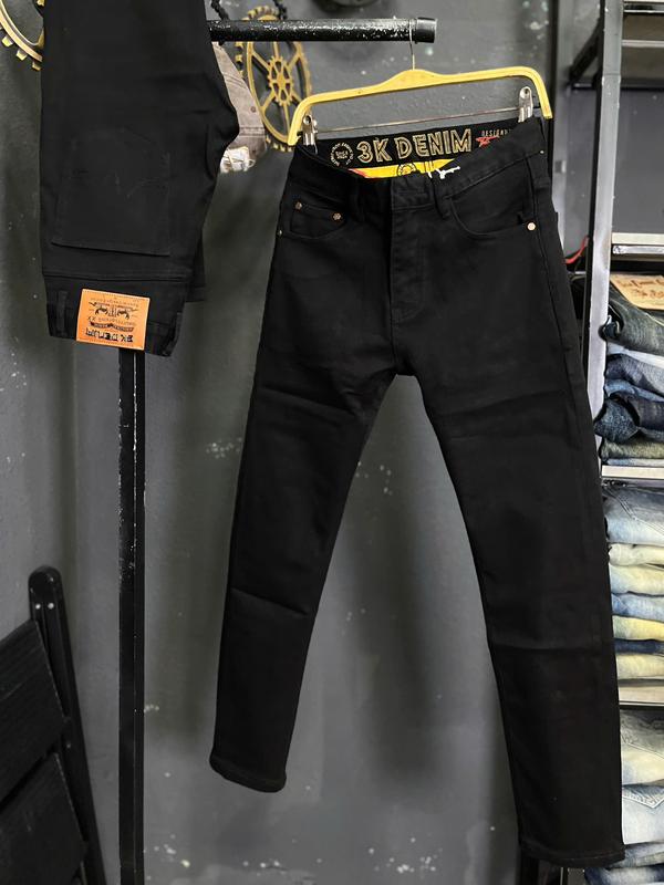 GIÁ MỞ BÁN 3K DENIM Jean Denim Guangzhou 2238 Quần Jean Nam Dài Mẫu Mới Màu Đen Túi Thêu Chi Tiết Như Hình J3786