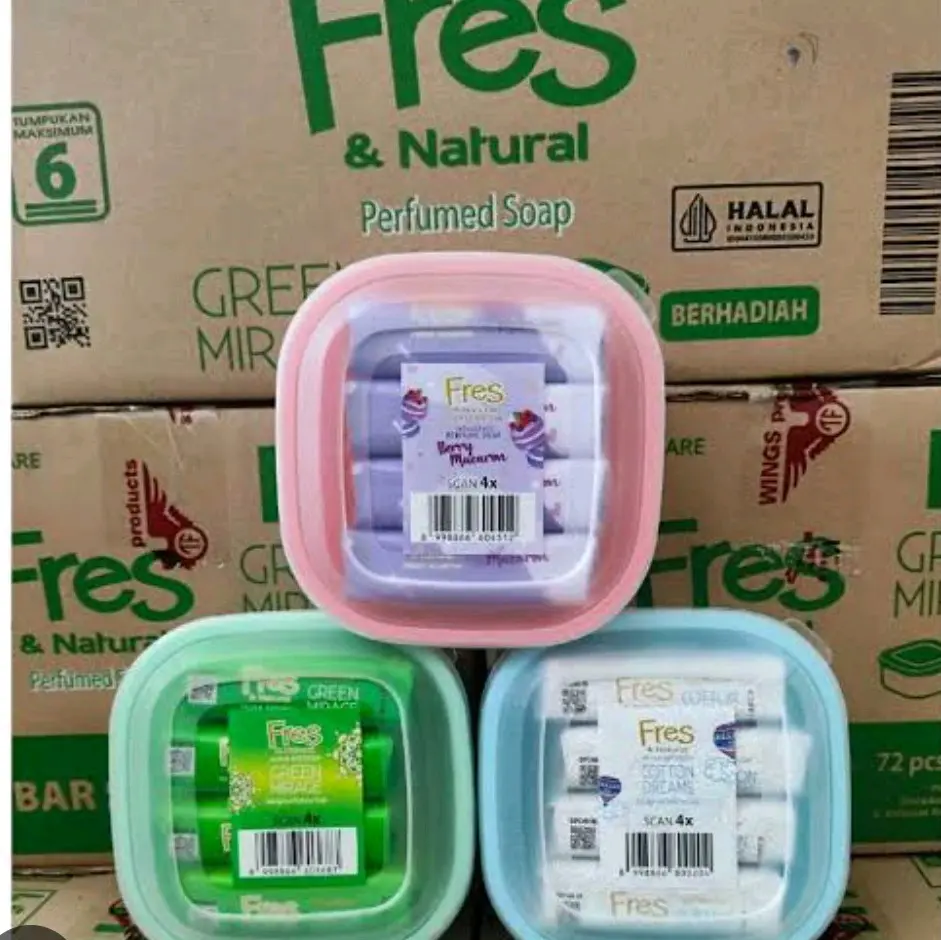 sabun 12pcs + 3box fresh natural 72gr