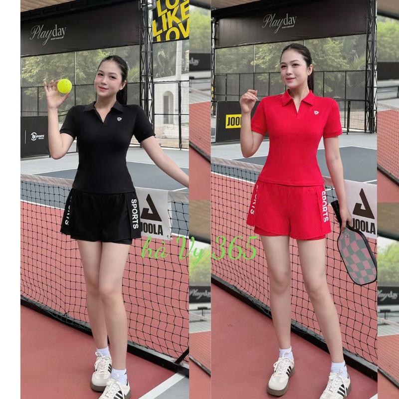 Bộ Đồ Tập Gym pickleball Yoga Erobic Thể Thao Đi Biển Nữ Chất Pholy Co Giãn Thấm Hút Mồ Hôi